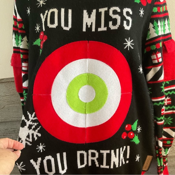 Tipsy Elves Women’s Drinking Game Ugly Christmas Sweater Size Large (N1) - Picture 3 of 8